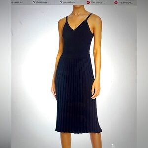 RETAIL $365   NWT MILLY CAMI TOP PLEATED MIDI DRESS SIZE L Mske an offer